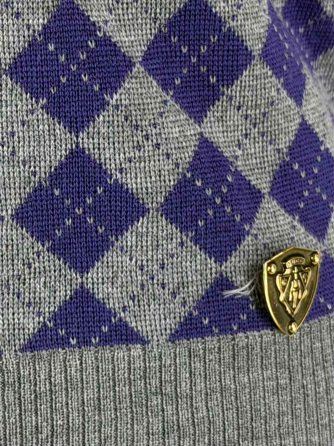 Gucci Size S Argyle Wool Sweater Vest
