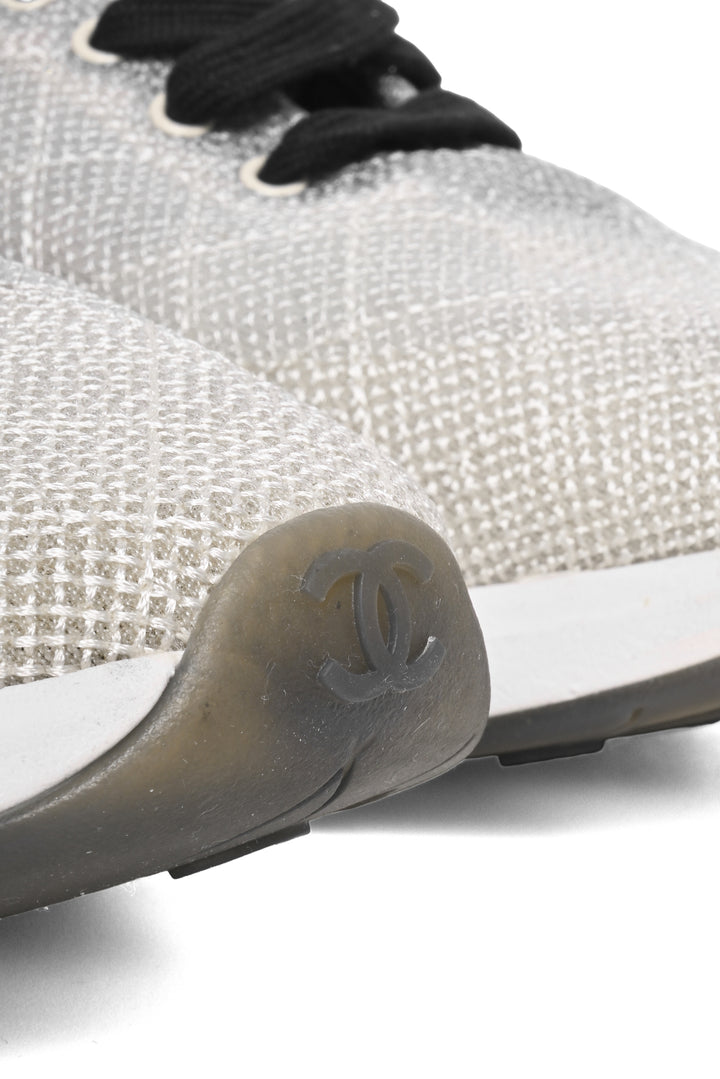 Chanel Size 42 CC Embroidered Mesh Low Top Sneaker