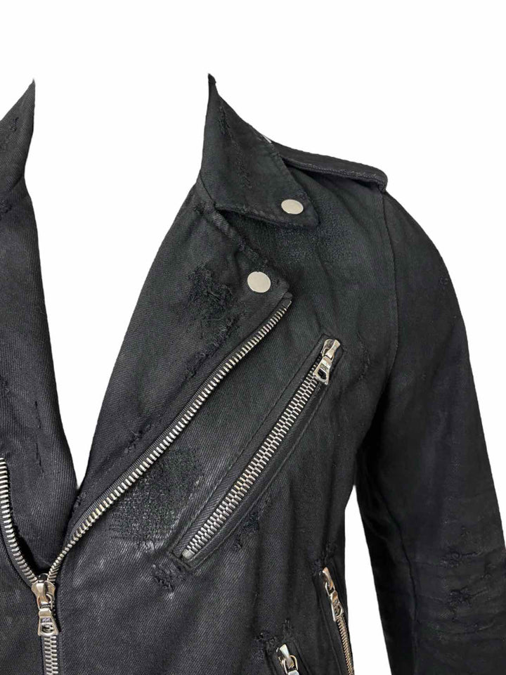 Amiri Distressed Denim Biker Size S Men's Jacket