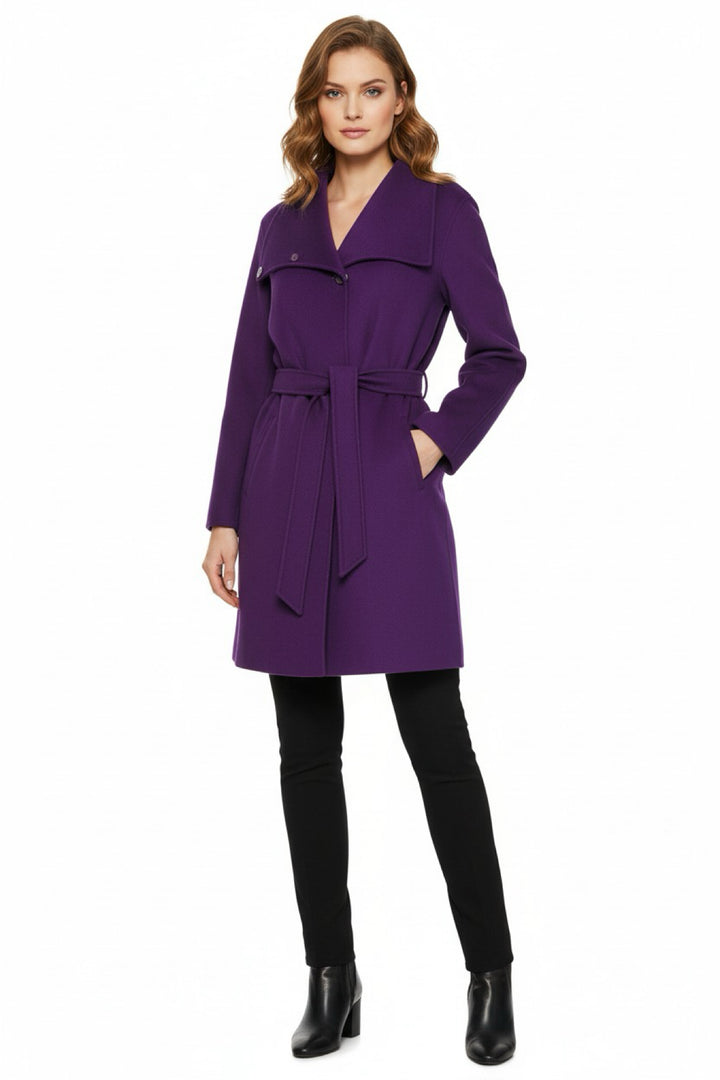 Weekend Max Mara Size 4 Virgin Wool Wrap Coat