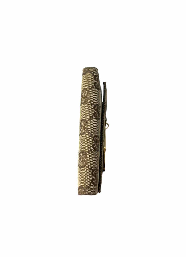Gucci Monogram Canvas Web Hasler Horsebit Wallet