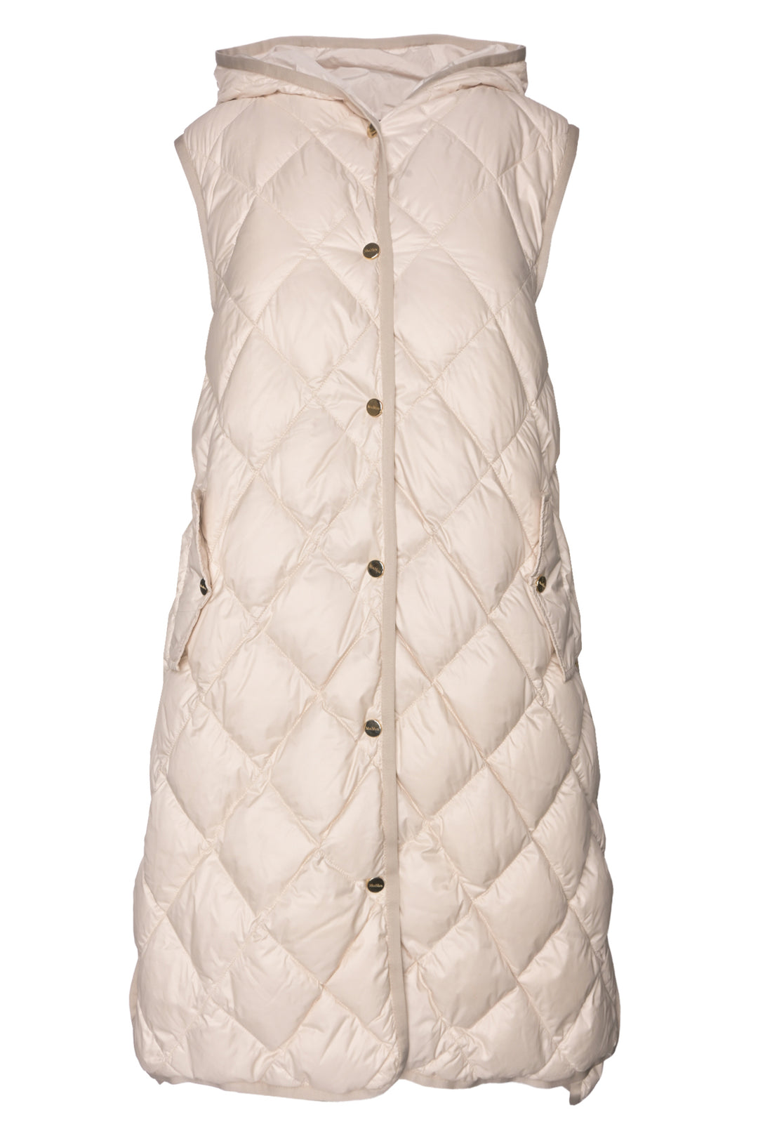 Max Mara The Cube Size 4 Hooded Quilted Midi Vest