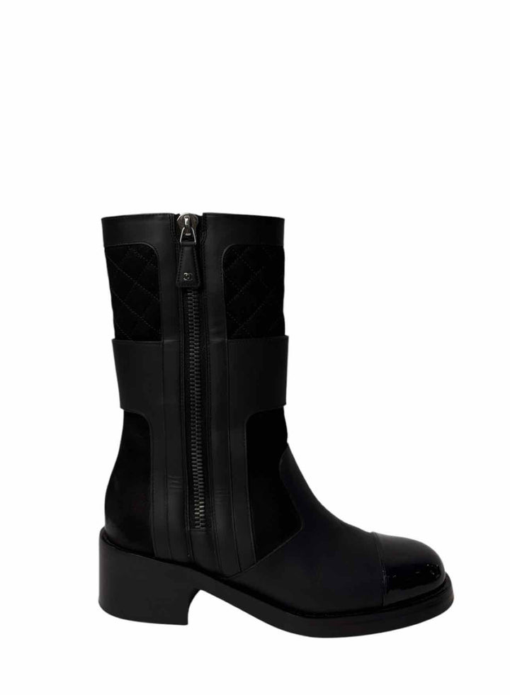 2016 CC Logo Chanel Size 38 Moto  Boots
