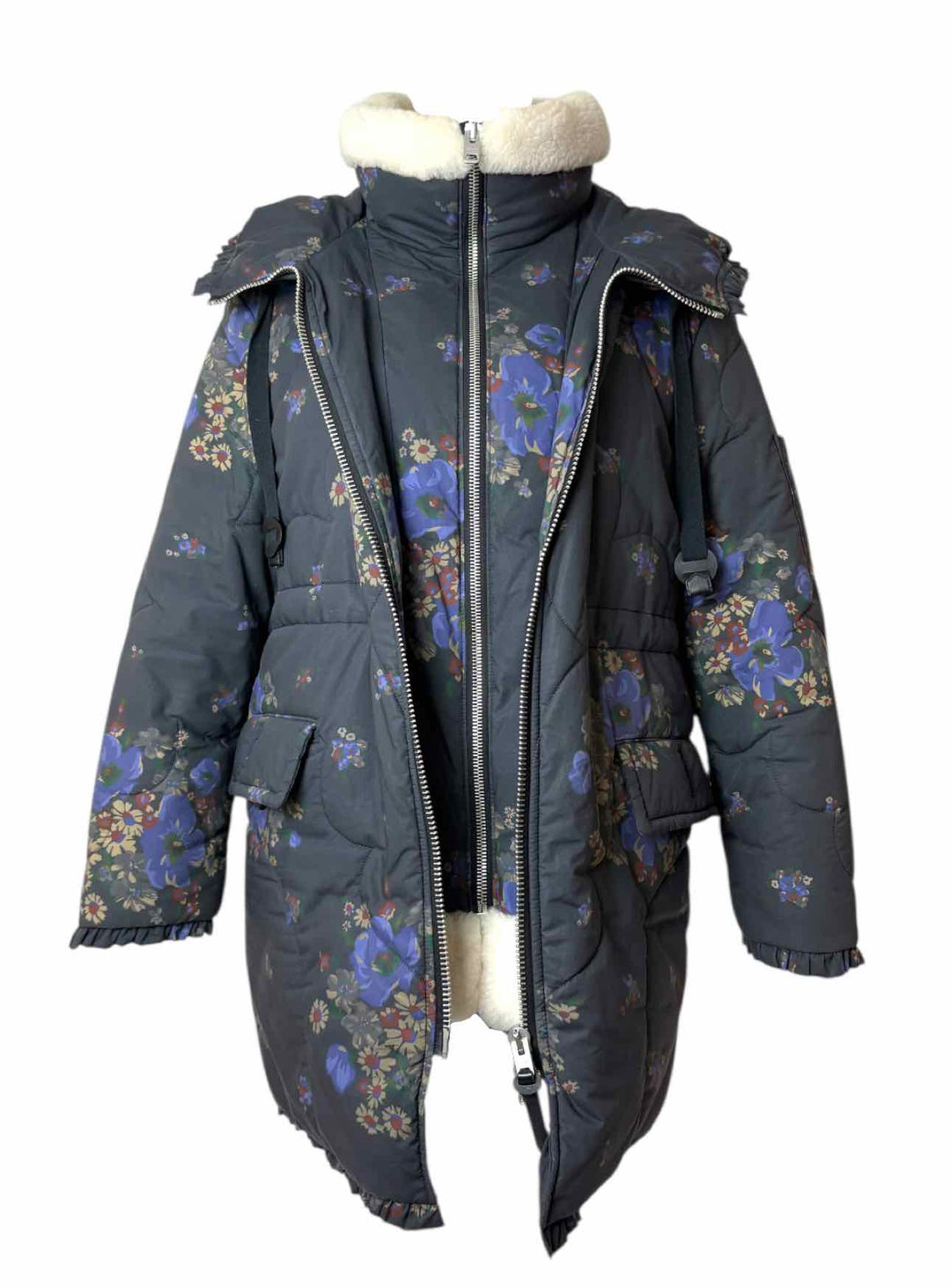 Coach Eiderdown Floral Quilted Size 6 Coat