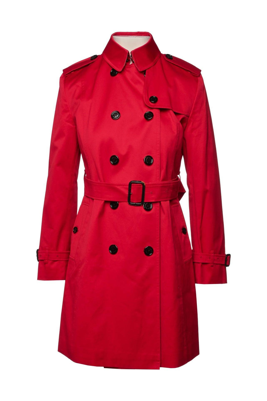 Burberry Size 6 Double Breasted Belted Trench Coat