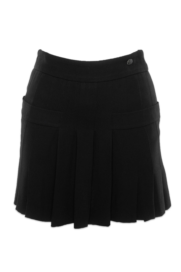 Chanel Size 34 Pleated Mini Skirt