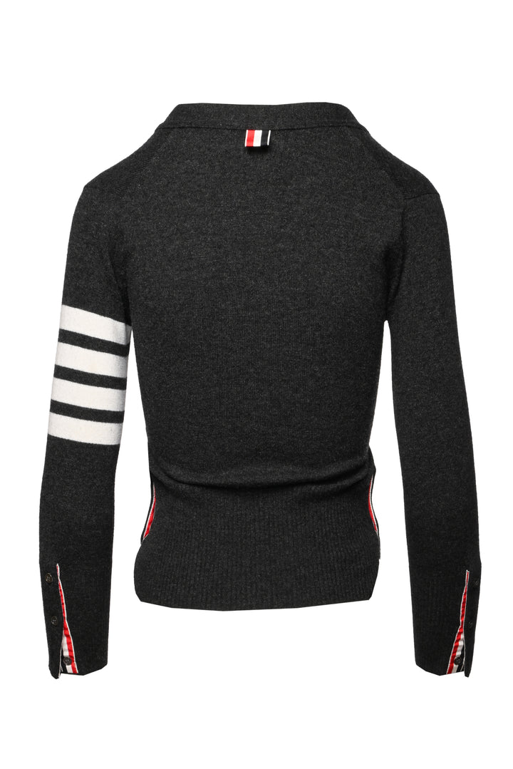 Thom Browne Size 38 4-Bar V-Neck Cashmere Cardigan