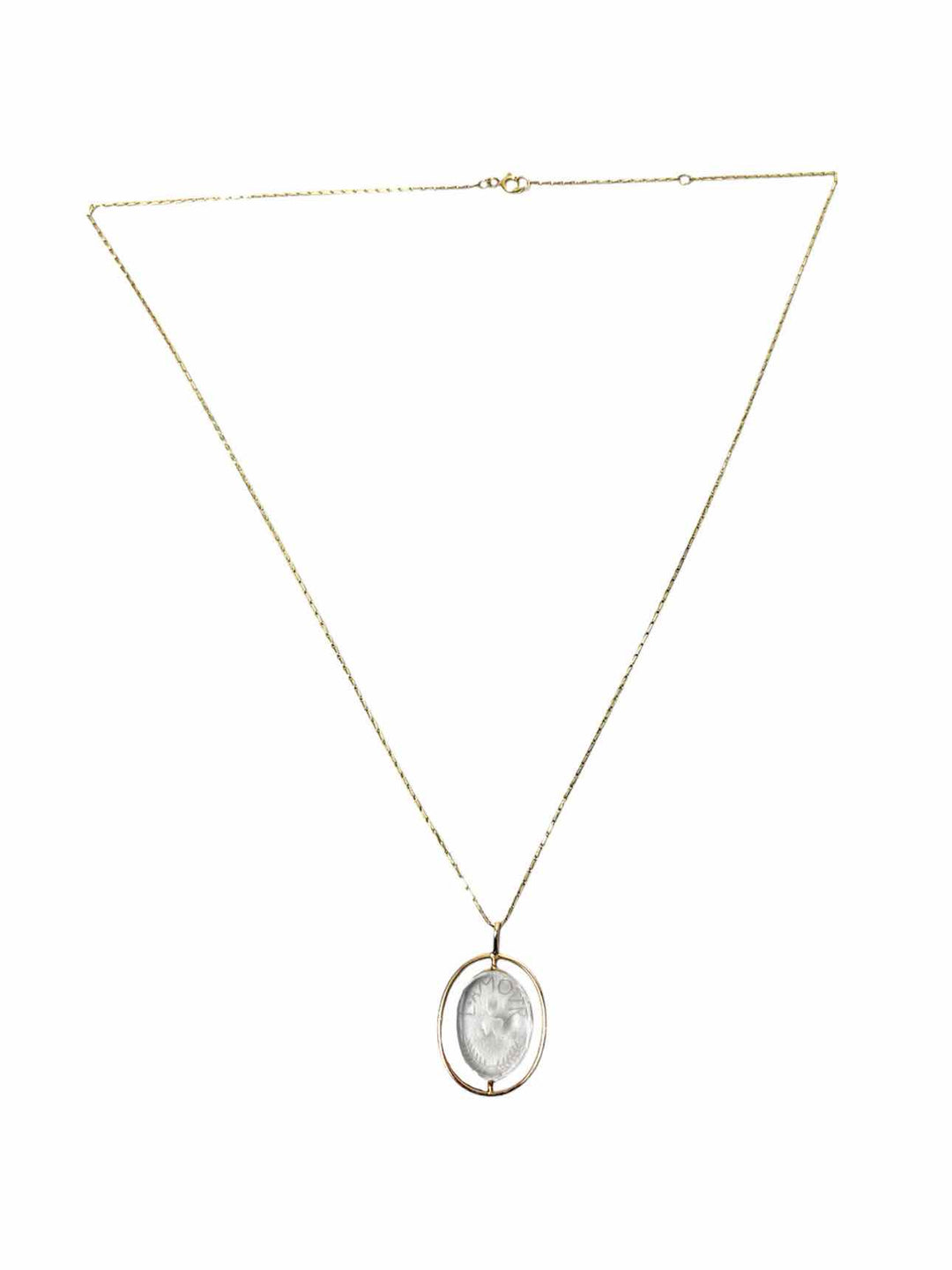 Pascale Monvoisin 9ct Gold L'Amour Etched Necklace