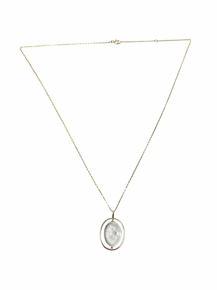 Pascale Monvoisin 9ct Gold L'Amour Etched Necklace