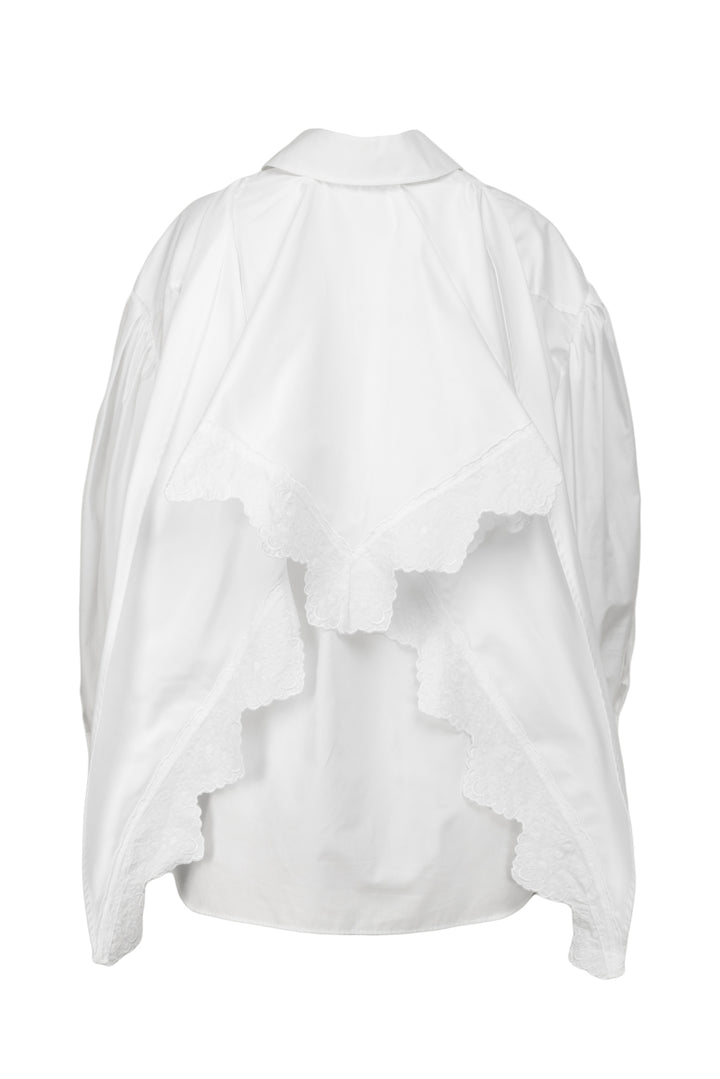 Simone Rocha Size S/M White Pointed Collar Shirt