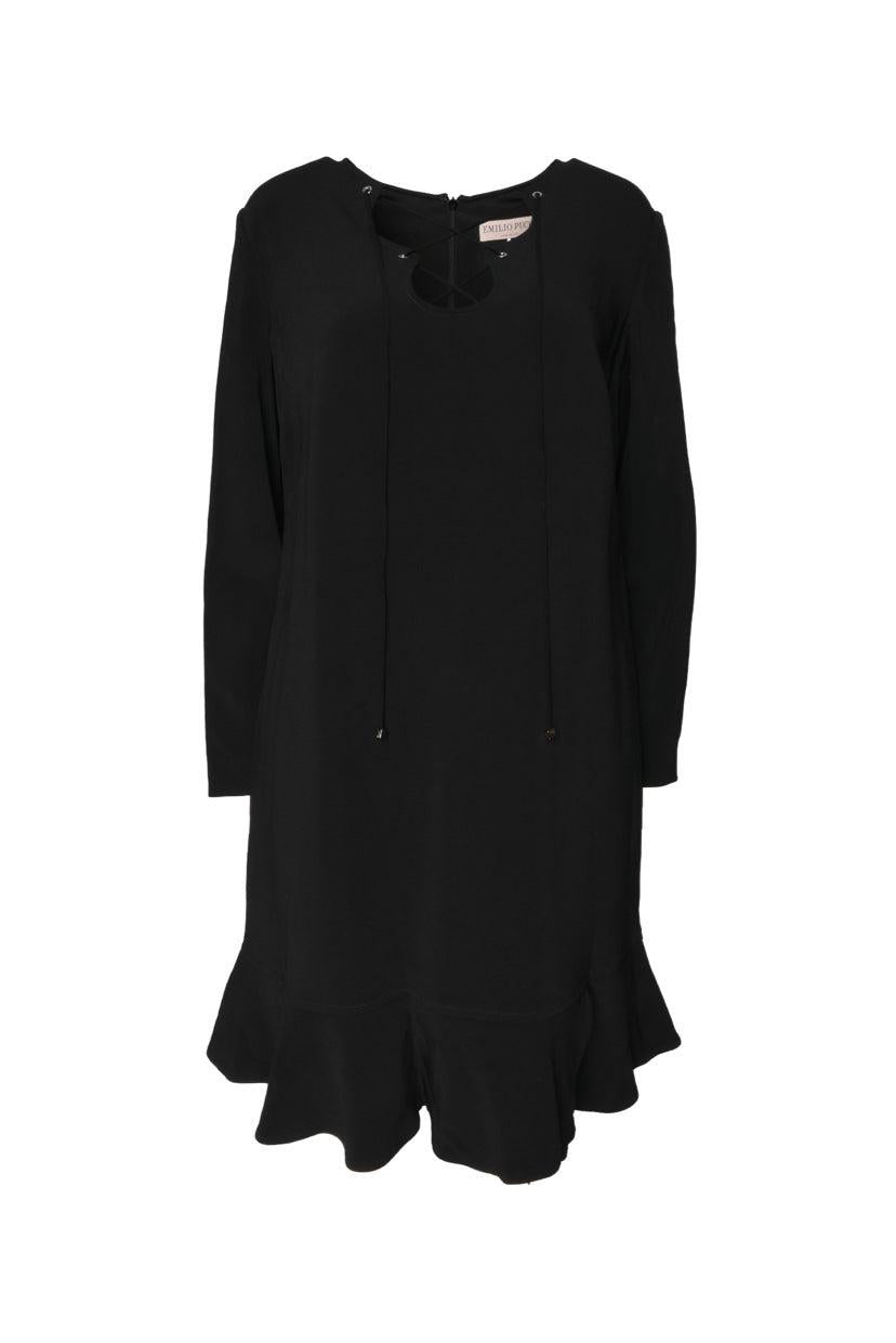 Emilio Pucci Size 14 Midi Lace Up Dress