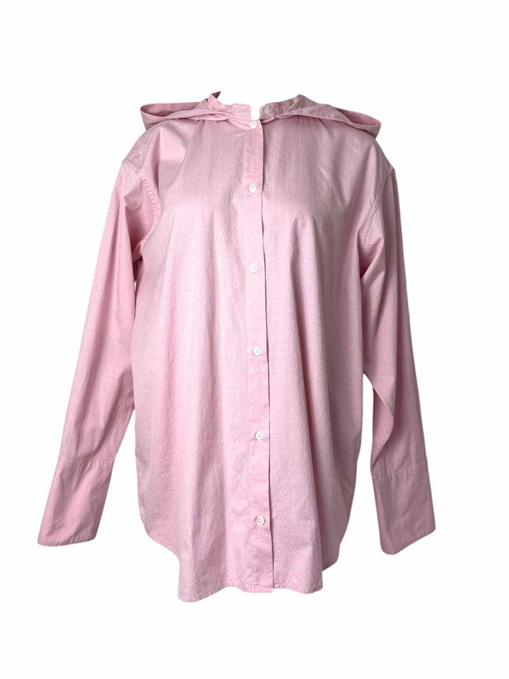 Loewe Size 38 Anagram Jacquard Cotton Hooded Blouse