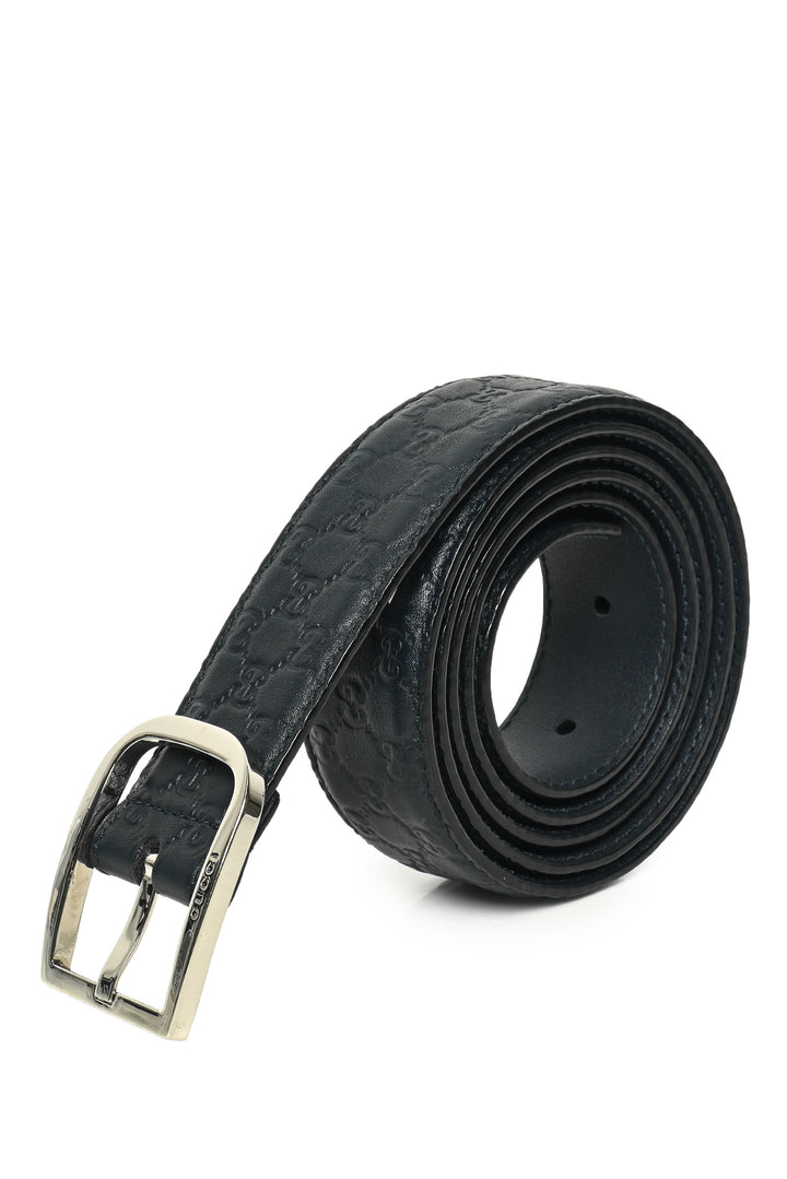 Gucci Size 40 Guccissima Embossed GG Monogram Leather Belt