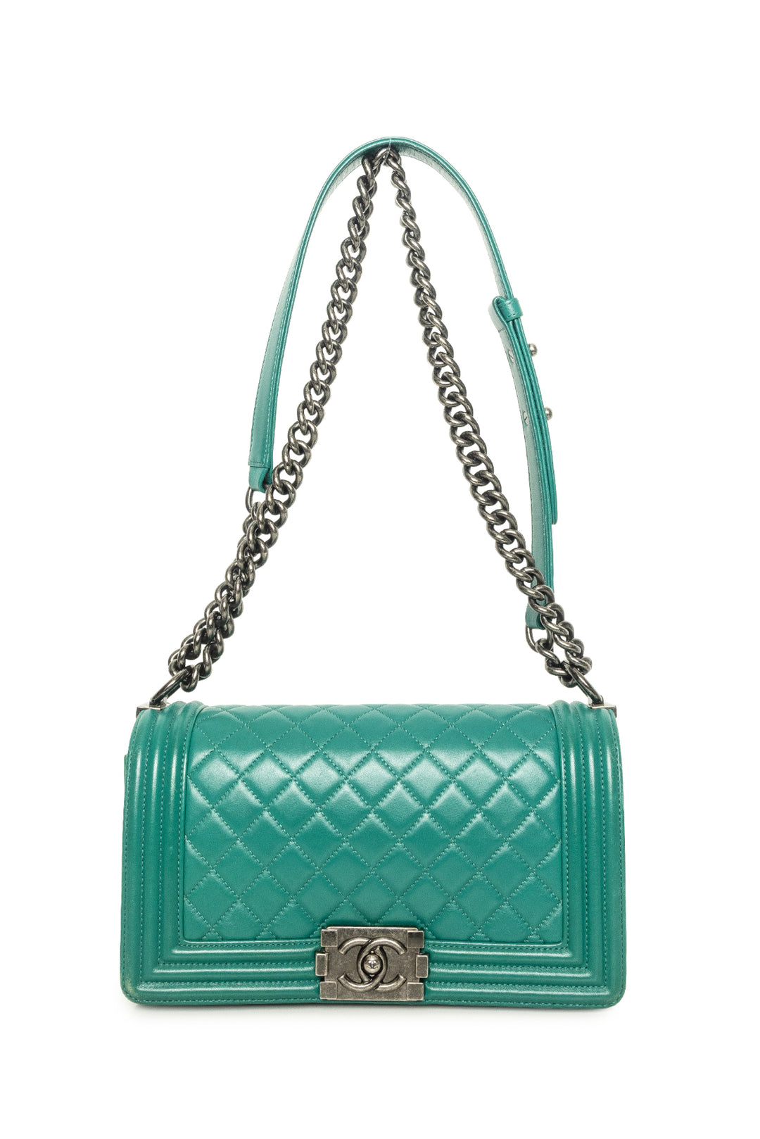 Chanel 2016-2017 Calfskin Quilted Medium Boy Bag