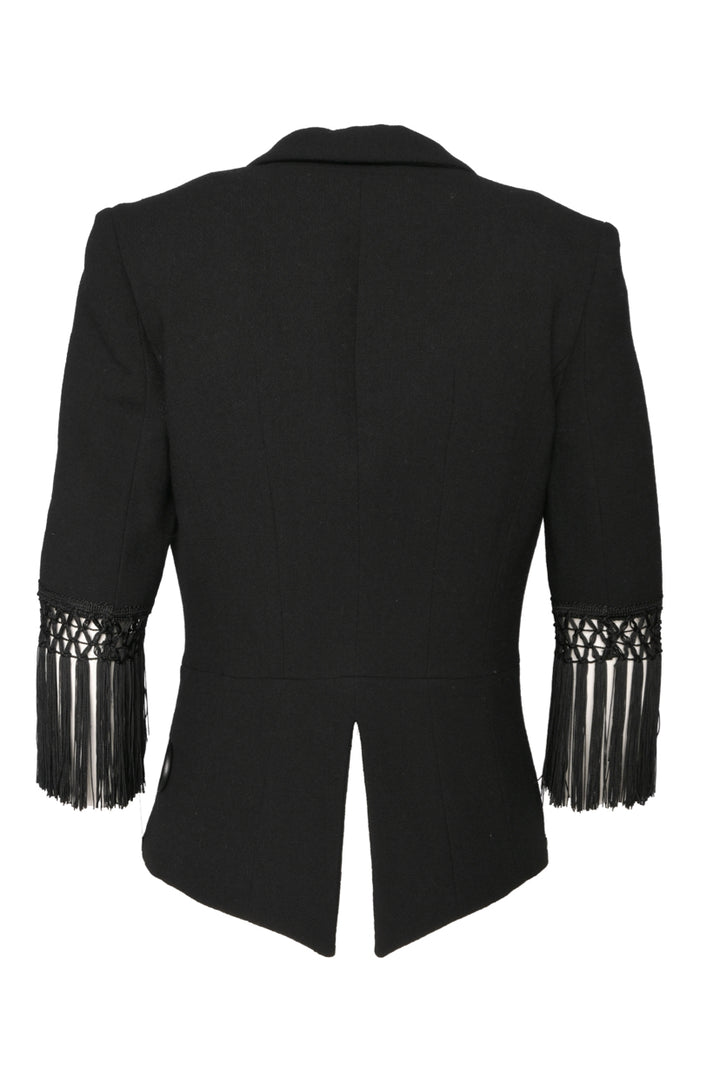 Andrew GN Size 36 Fringe-Trimmed Jacket