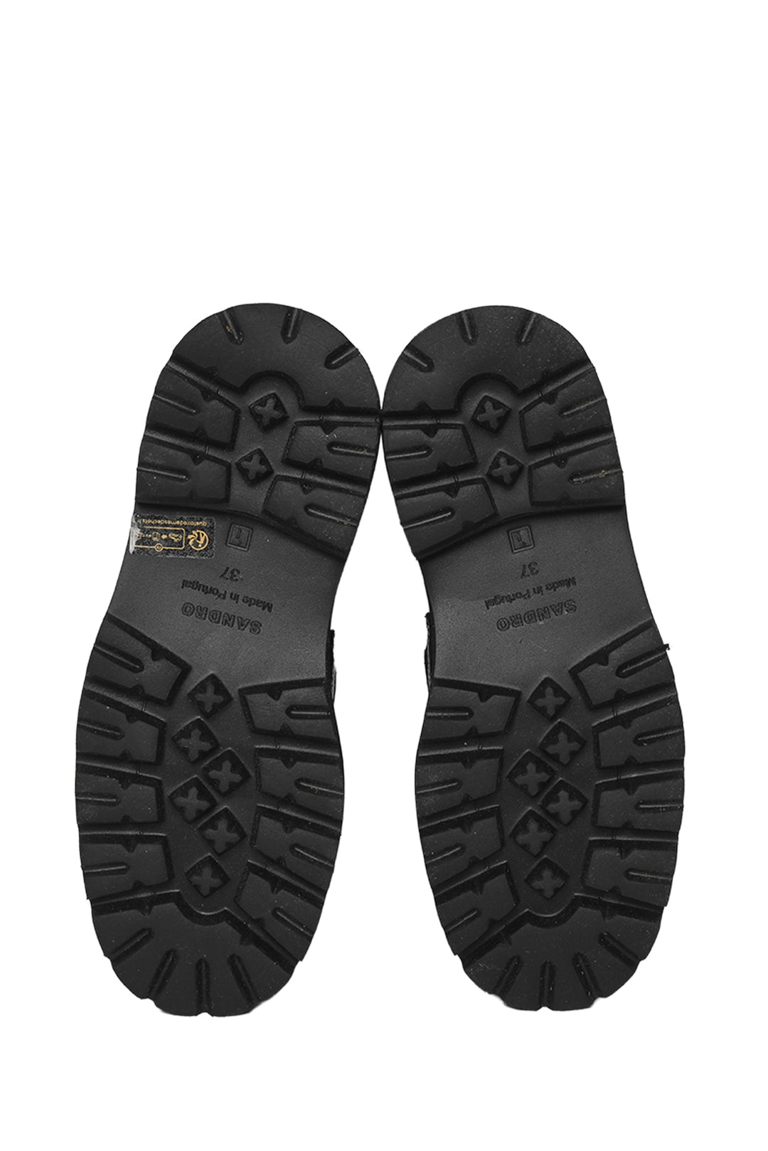 Sandro Size 37 Buckled Leather Loafers