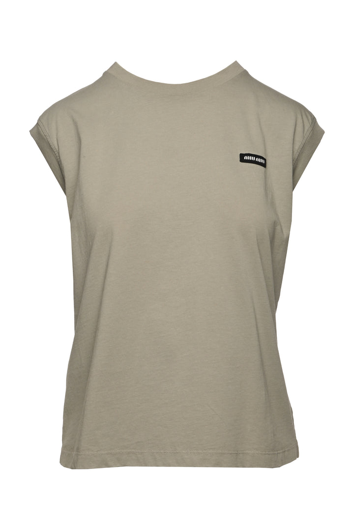 Miu Miu Size XS 2023 Logo Cotton Tank Top