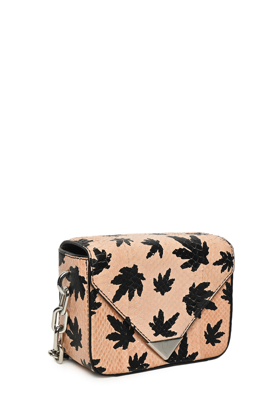 Alexander Wang Leaf Print Mini Prisma Envelope Chain Sling Crossbody