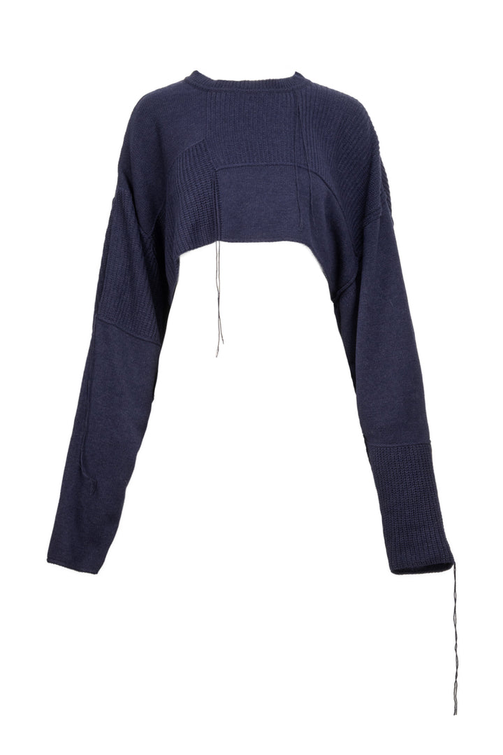 Y's Size OS Cropped Loose Thread Sweater