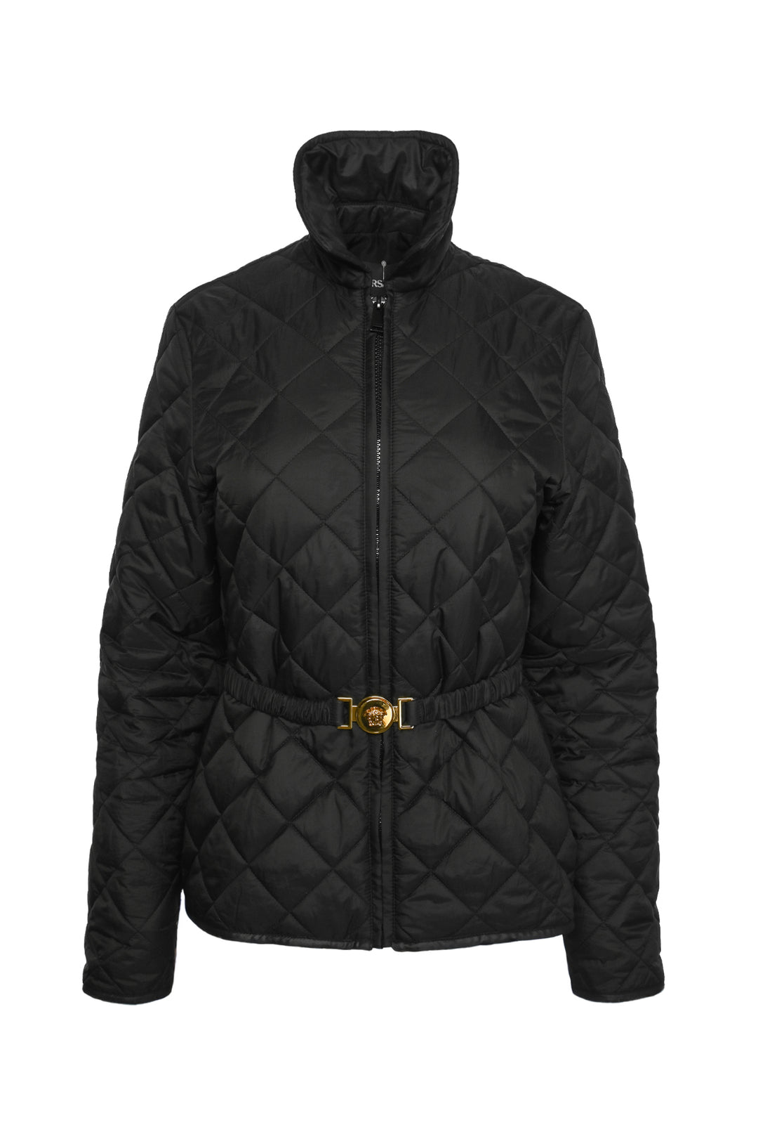 Versace Size 6 Quilted Belted Jacket