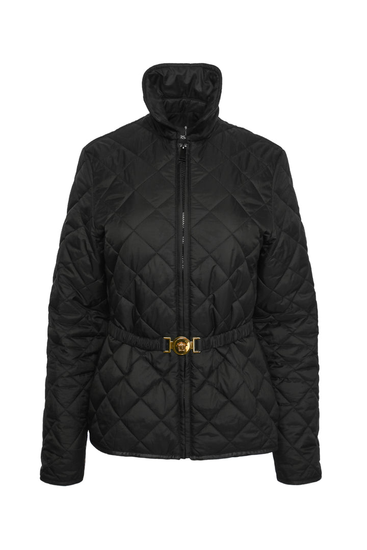 Versace Size 6 Quilted Belted Jacket