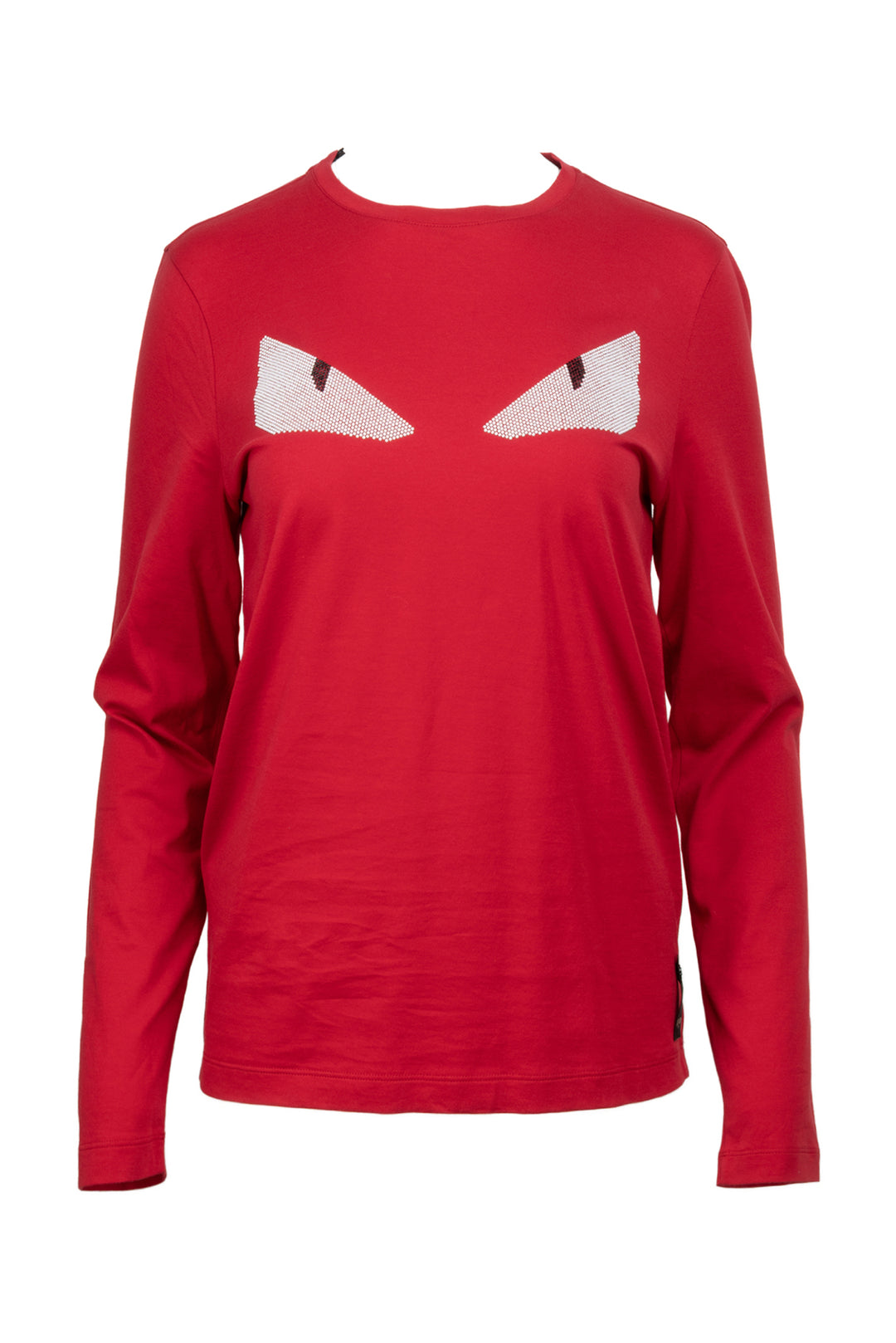 Fendi Size 44 Crystal Monster Eyes Long Sleeve Tops
