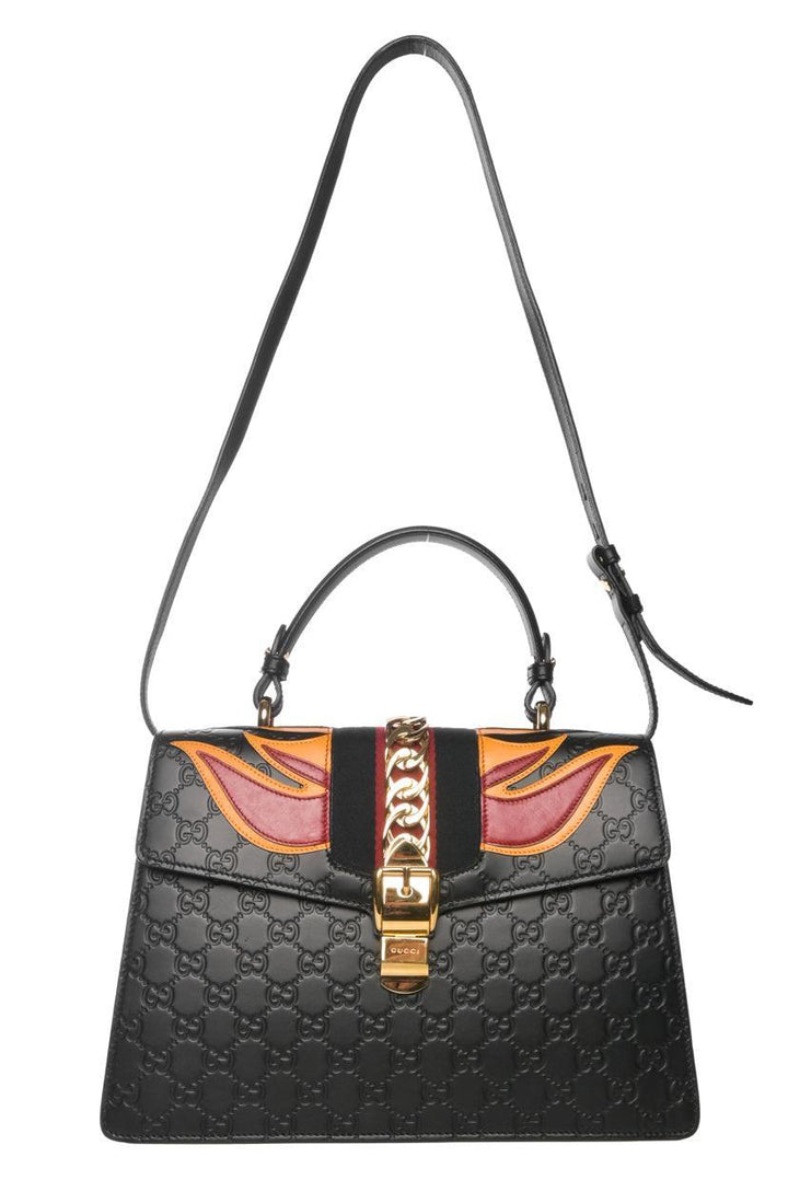 Gucci Medium Guccissima Flame Sylvie Purse