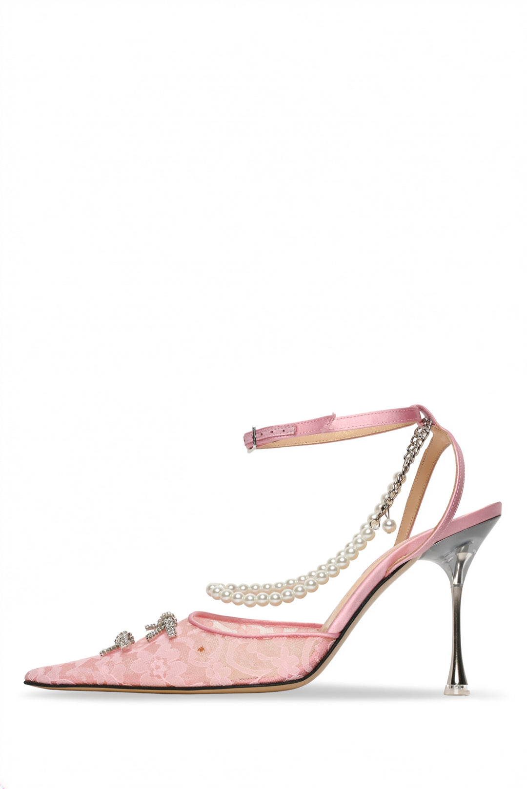 Mach & Mach Size 40 Embellished Chantilly Lace Pumps