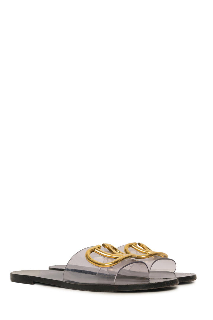 Valentino Size 36 PVC VLogo Slides