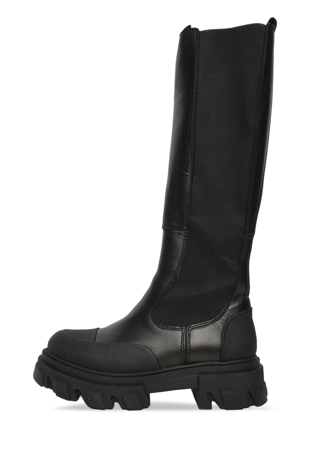 Ganni Size 38 Cleated High Chelsea Boots