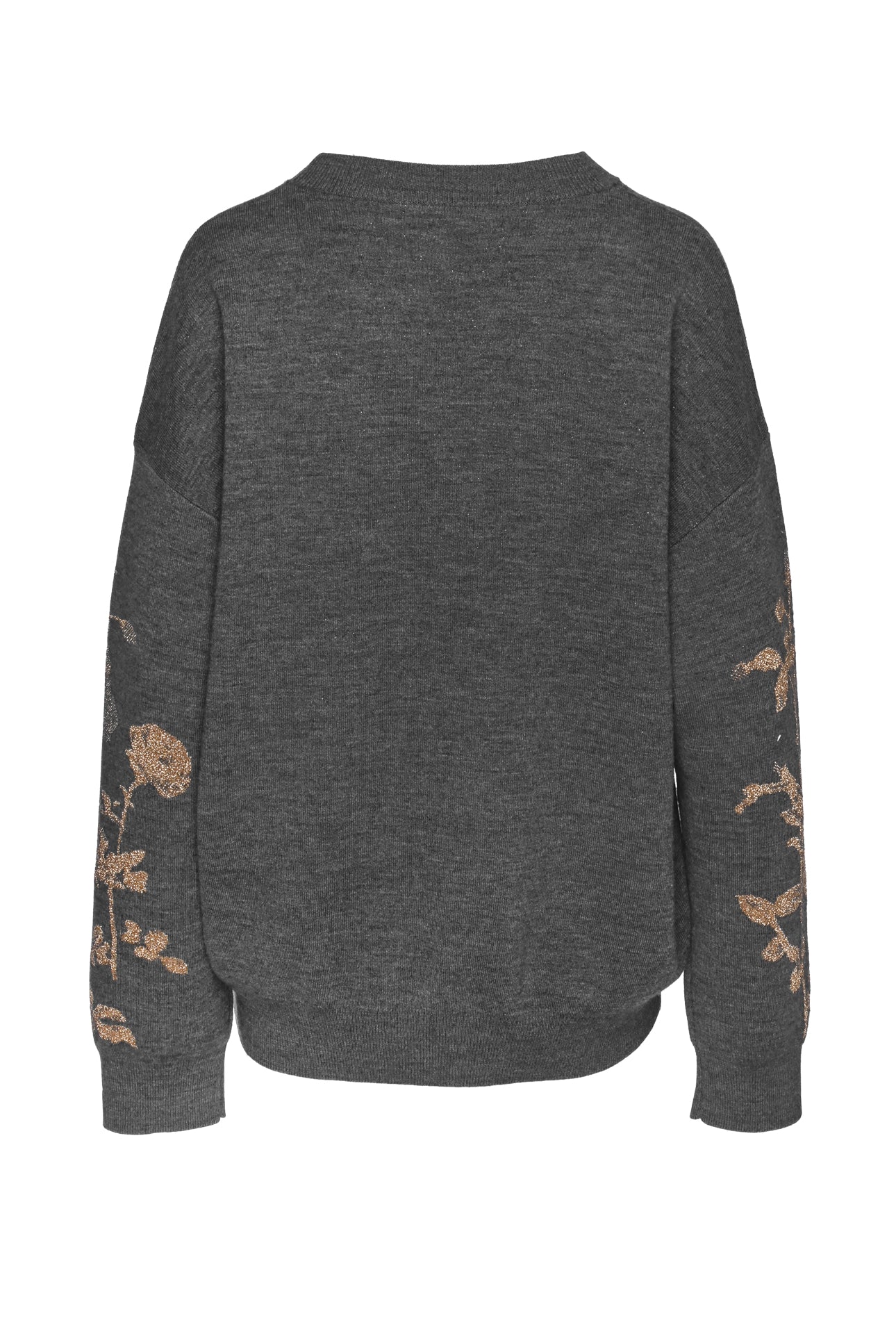 Dries Van Noten Size L Wool Floral Print Sleeve Sweater