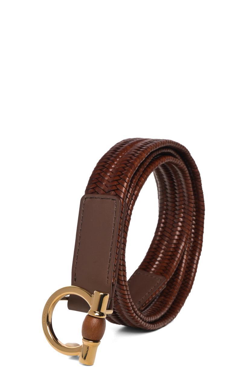 Salvatore Ferragamo Size 31 Gancini Leather Woven Belt