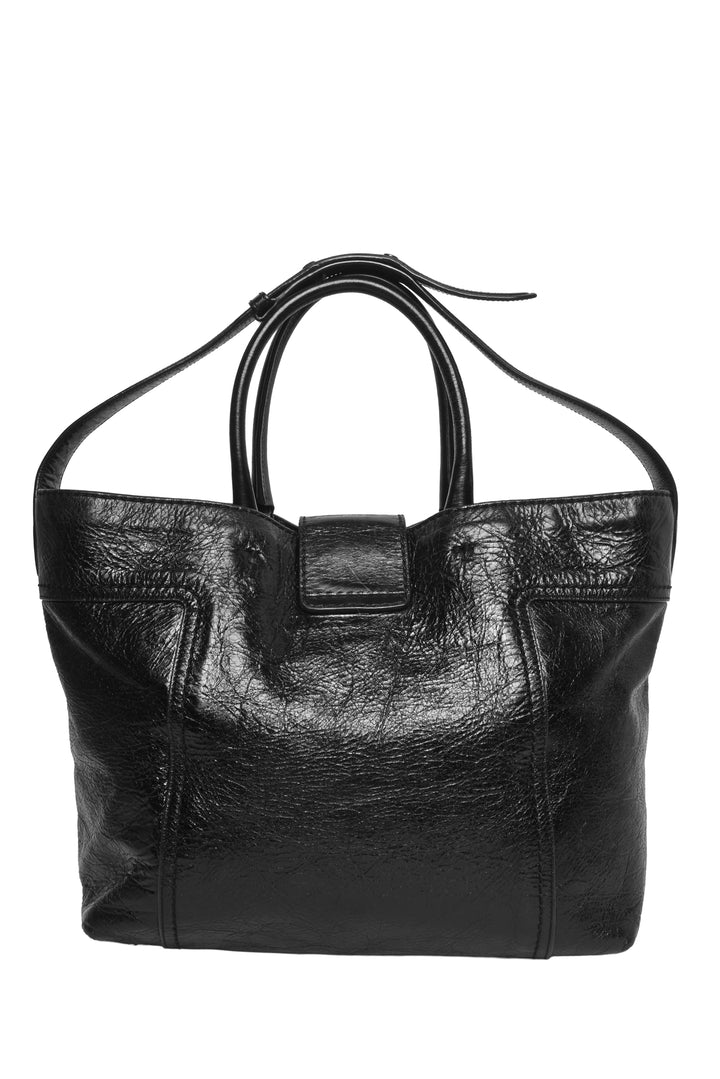 Tod's Double T Crinkle Leather Shoulder Bag