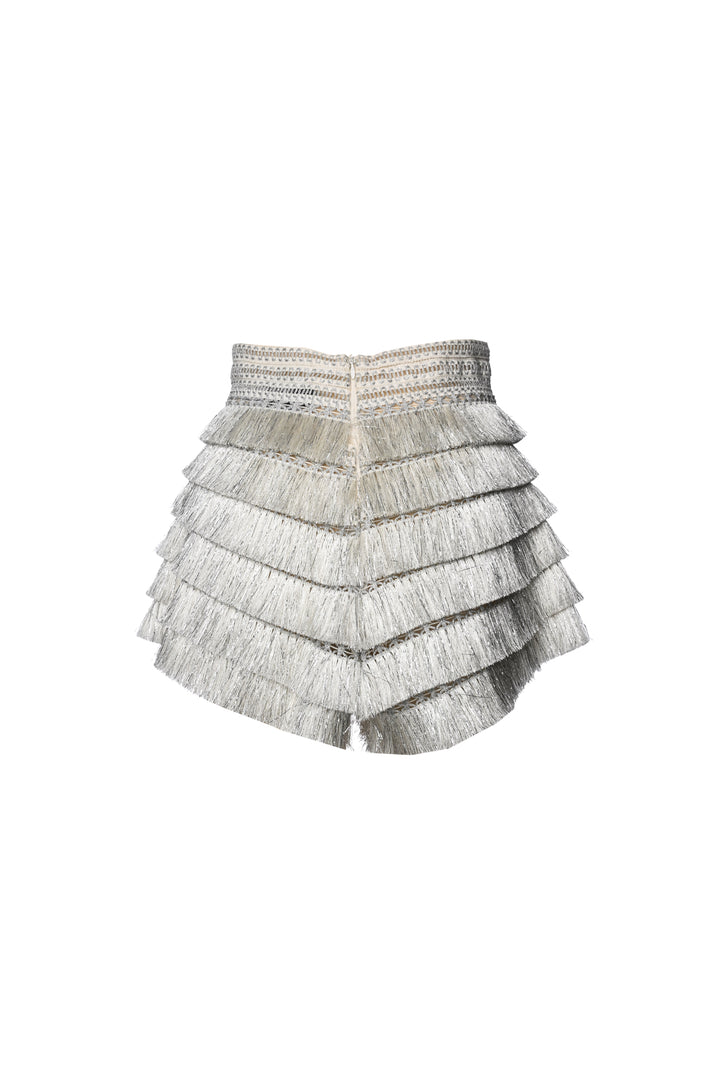 PatBo X Alessandra Ambrosio Size 4 Metallic Fringe Shorts