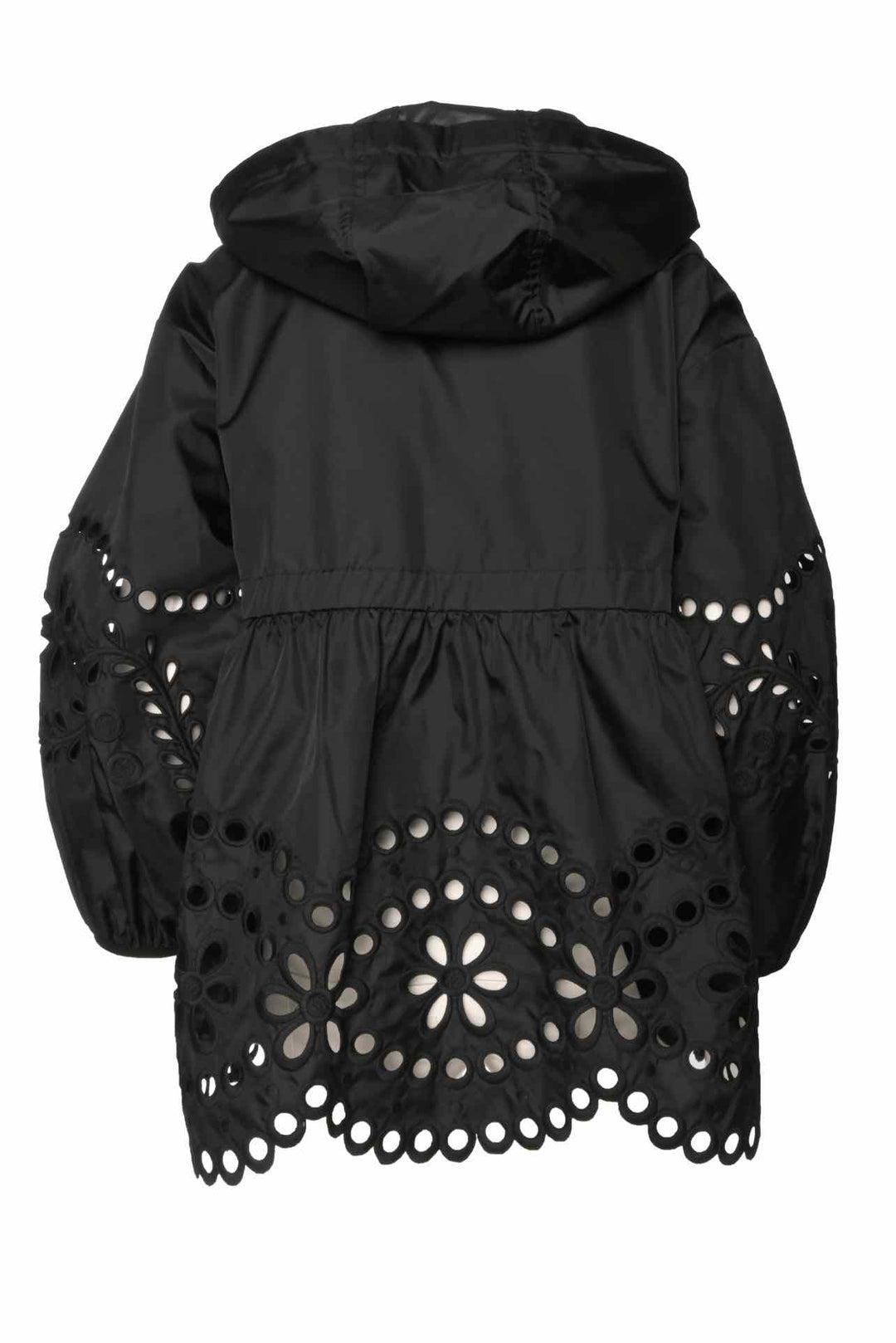 Red Valentino Size 2 Eyelet Nylon Belted Jacket