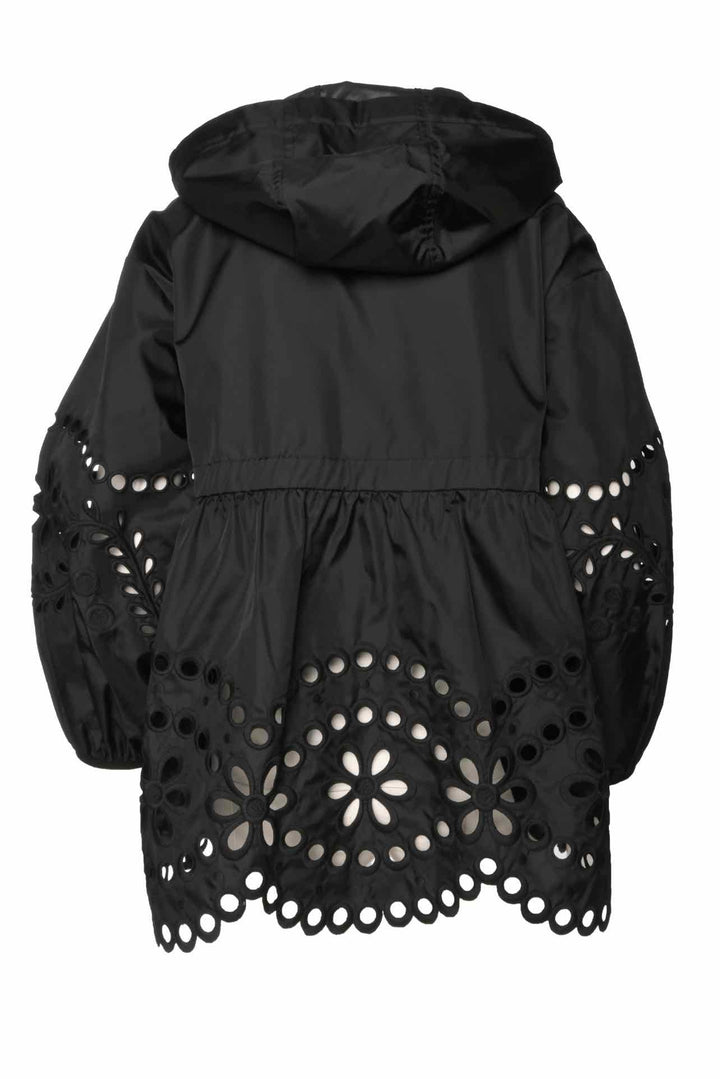 Red Valentino Size 2 Eyelet Nylon Belted Jacket