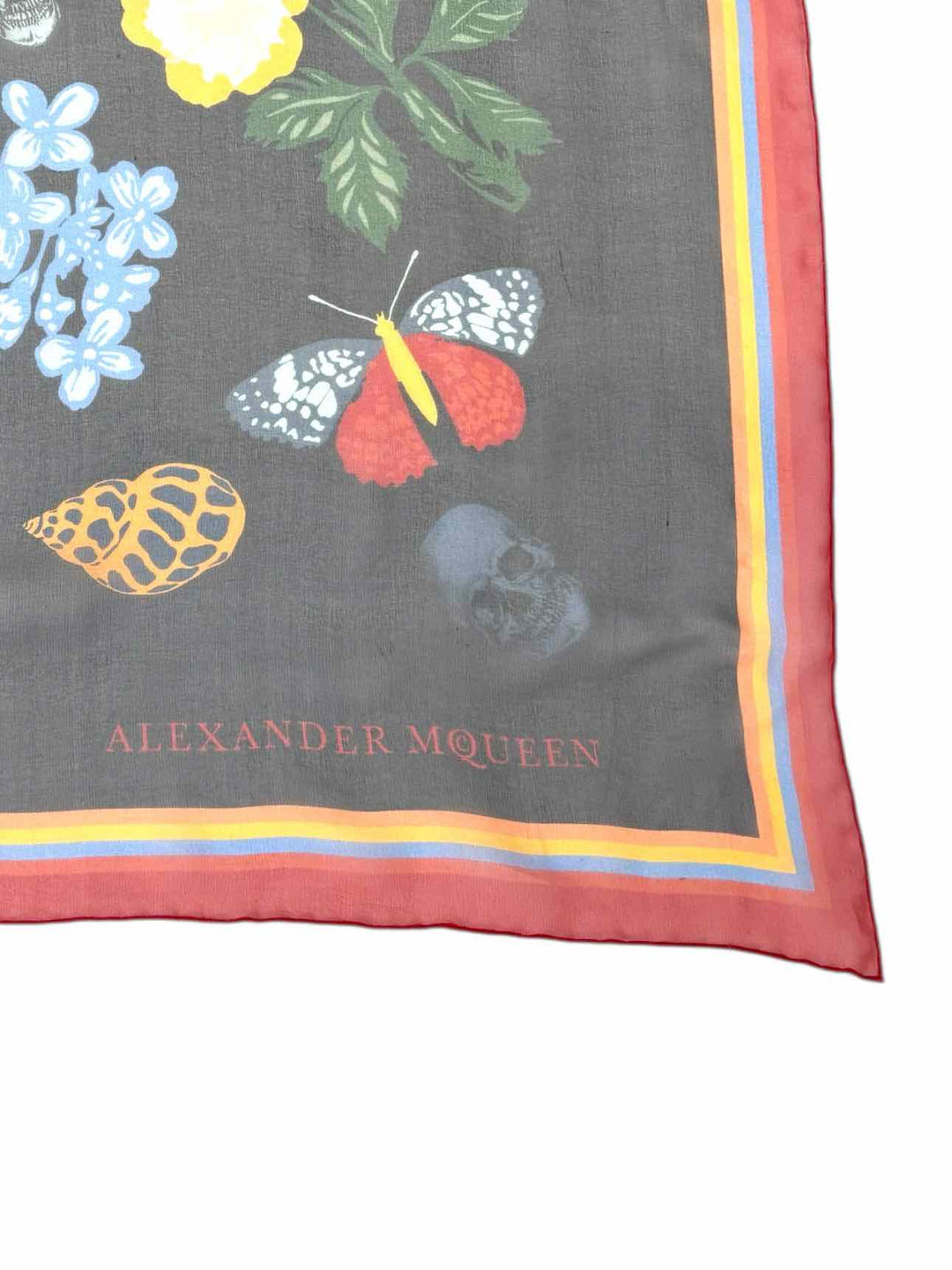 Alexander Mcqueen Printed Silk Scarf