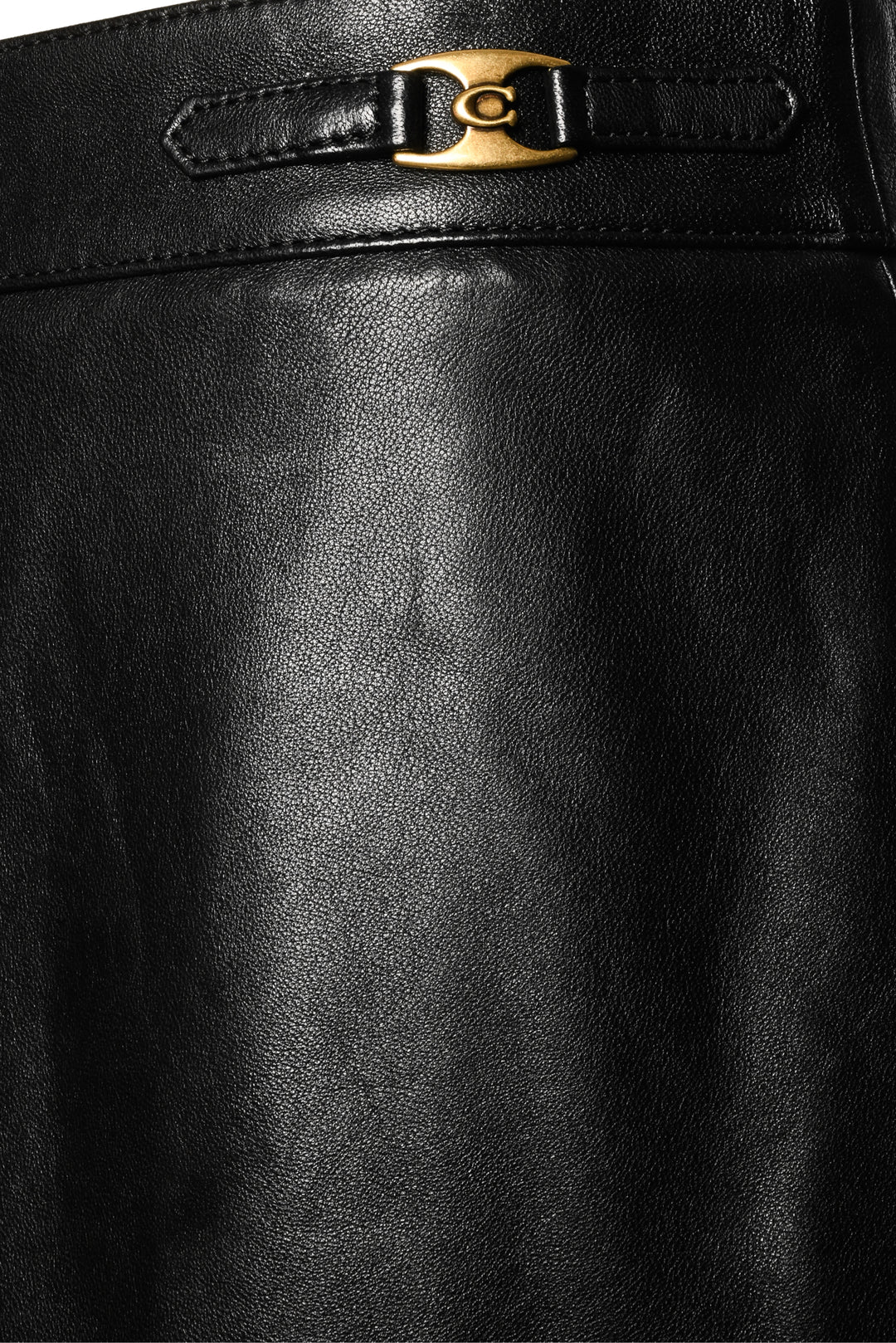 Coach Size 6 Heritage C Leather Skirt