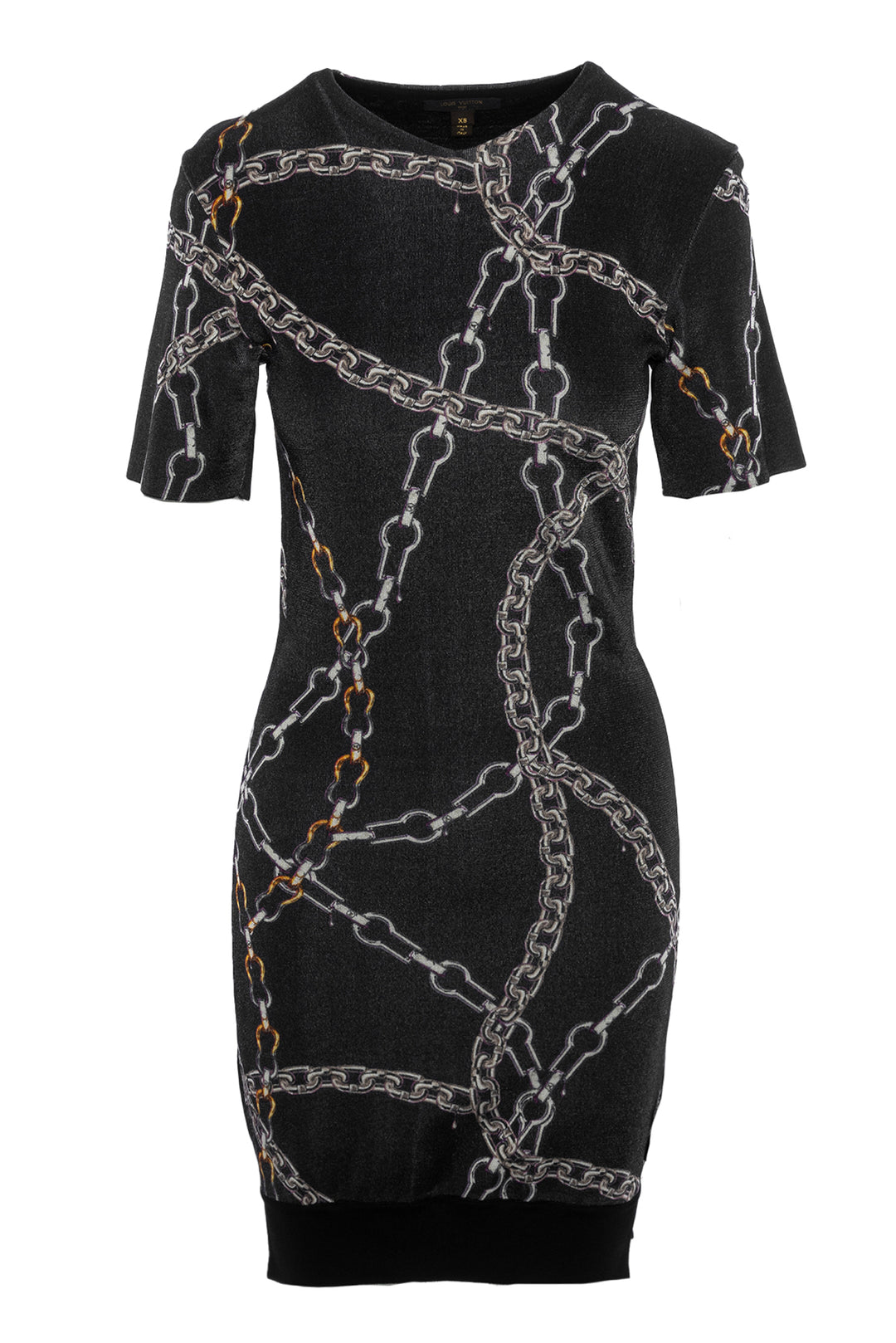 Louis Vuitton Size XS Chain Print Knit Dress