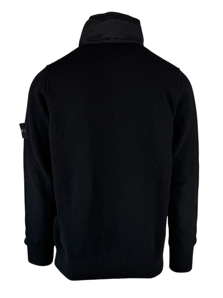 Stone Island Size L Men's Wool-Blend Knit Zip Up Hooded Jacket