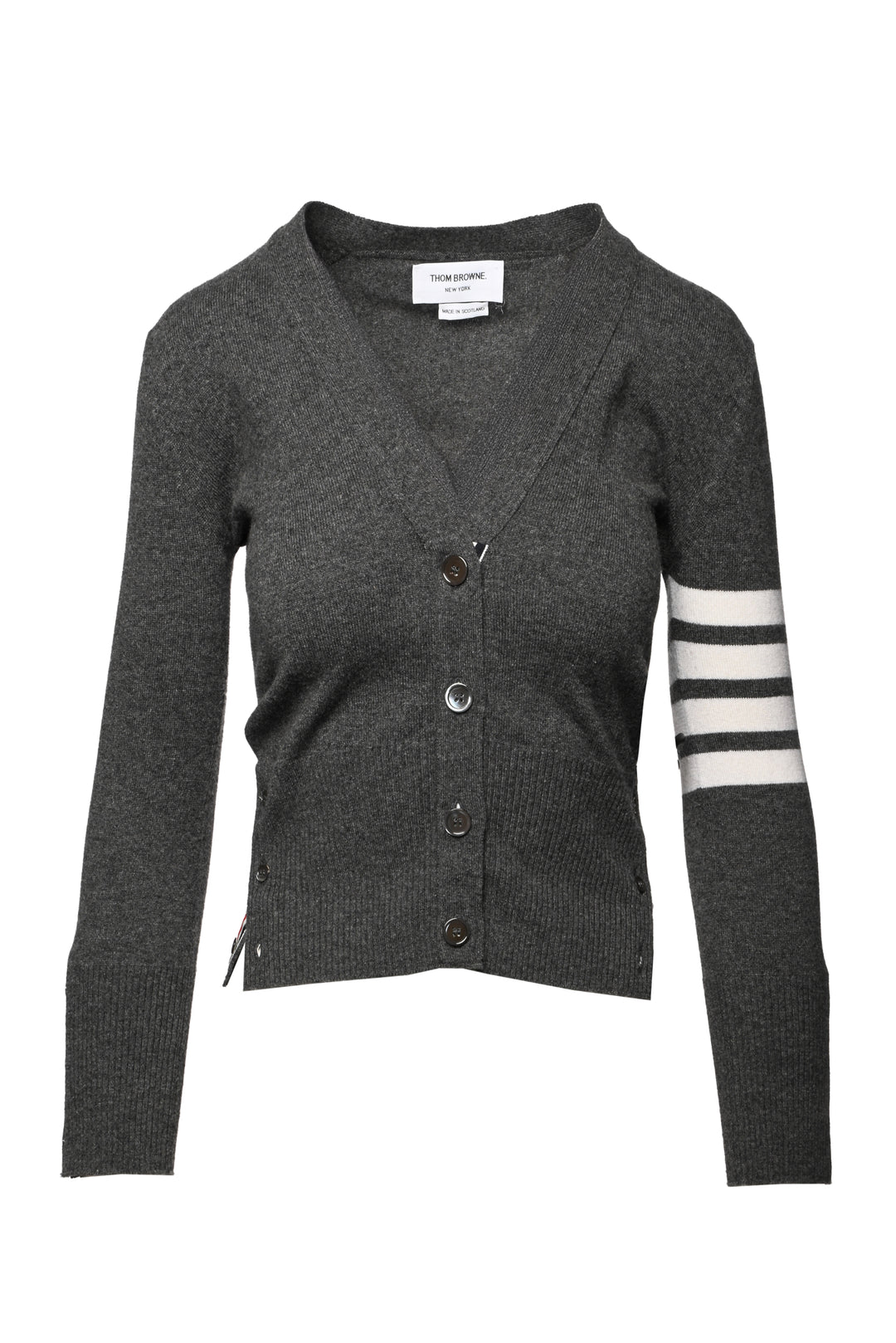 Thom Browne Size 38 4-Bar V-Neck Cashmere Cardigan