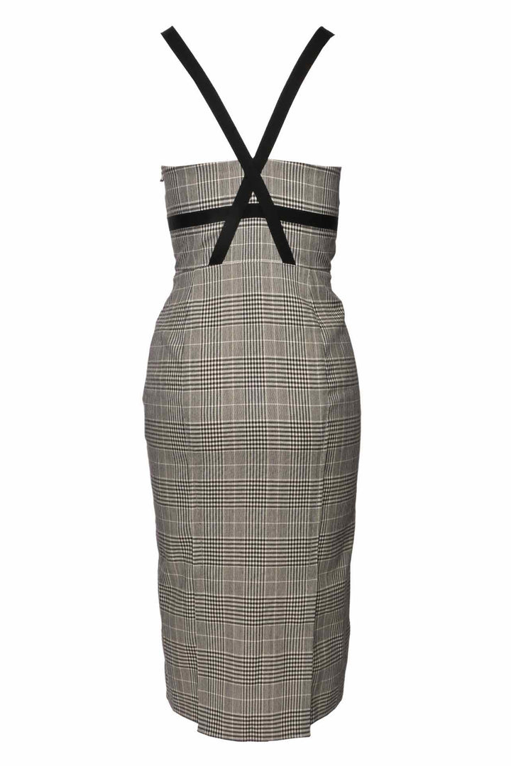 Roland Mouret Archive Size S Holloway Prince of Wales Checked Midi Dress