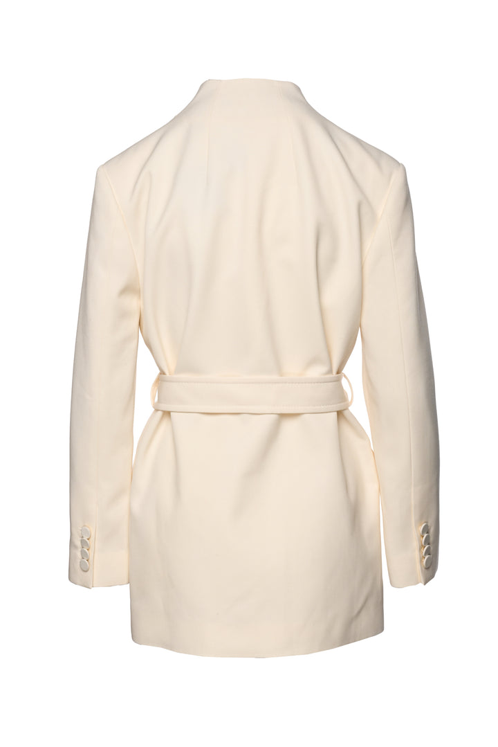 Zimmermann Size 0 Belted Wool-Blend Blazer