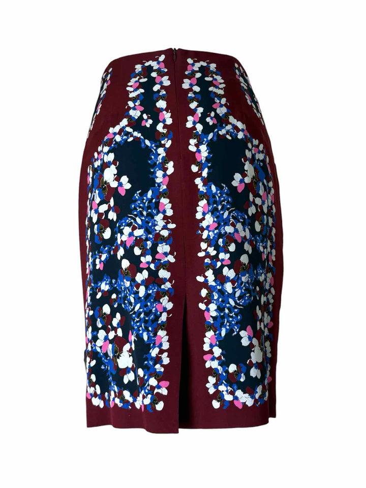 Erdem Size 6 Floral Silk Skirt