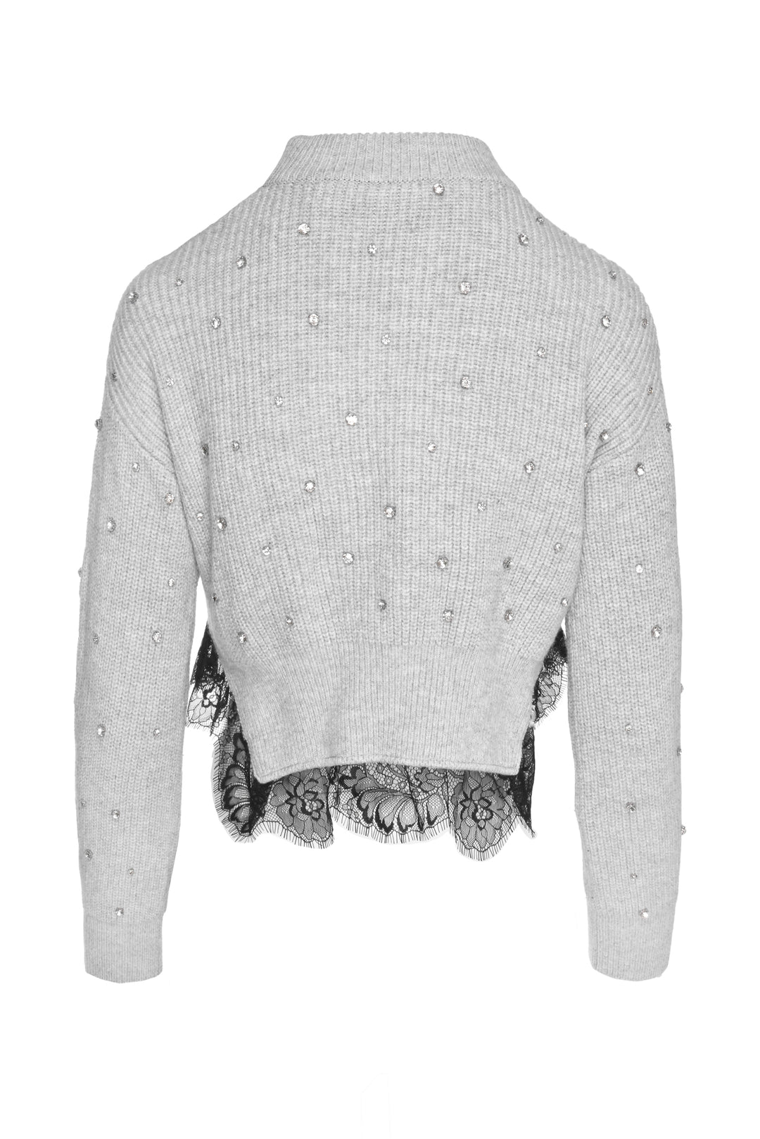 Self Portrait Size S Crystal Embellished Marle Sweater