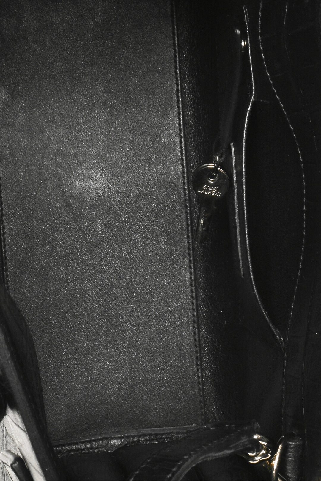 Saint Laurent 2015 Croc Embossed Baby Sac De Jour Tote