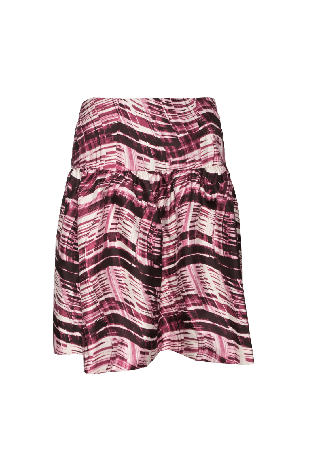 Oscar De La Renta Size 8 Silk Ruched Mini Skirt