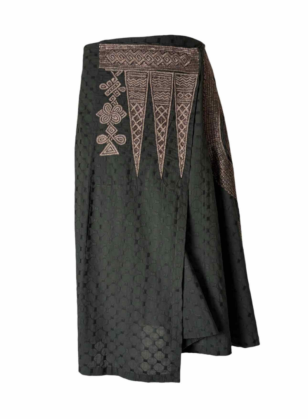 Dries Van Noten Size 38 Metallic Embroidered Skirt