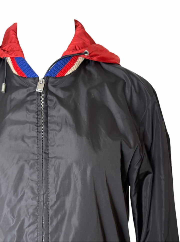 Gucci Size 46 Men's GG Logo Back Hooded Windbreaker Jacket
