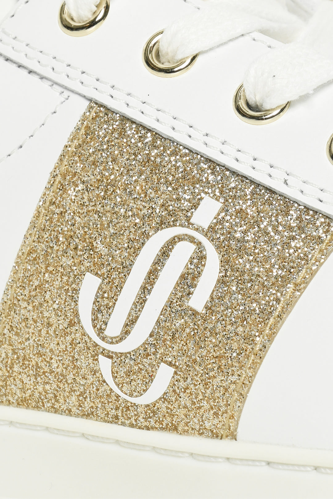 Jimmy Choo Size 36.5 Glitter Logo Sneakers